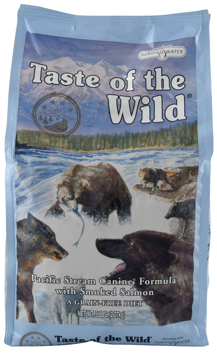 Taste of the Wild Pacific Stream Smoke Flavored Salmon Grain Free Dry Dog Food - UGAV - 5 lbs - 1