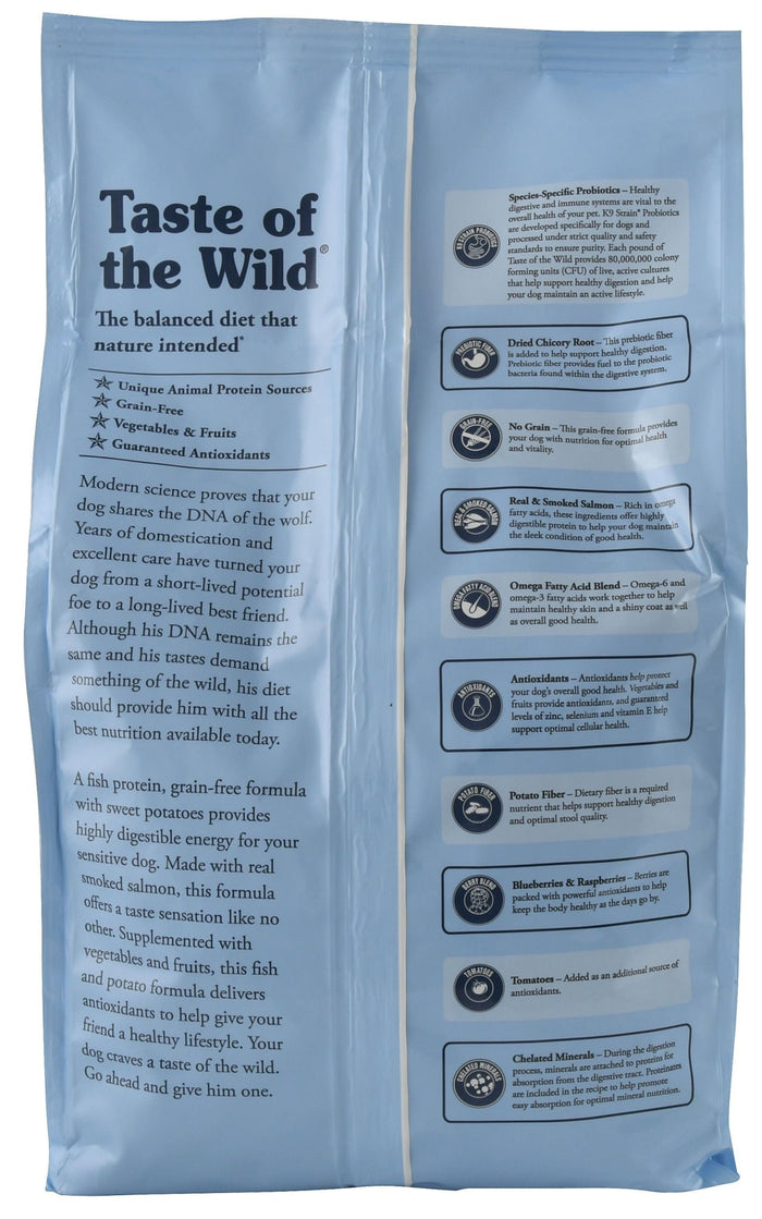 Taste of the Wild Pacific Stream Smoke Flavored Salmon Grain Free Dry Dog Food - UGAV - 5 lbs - 2