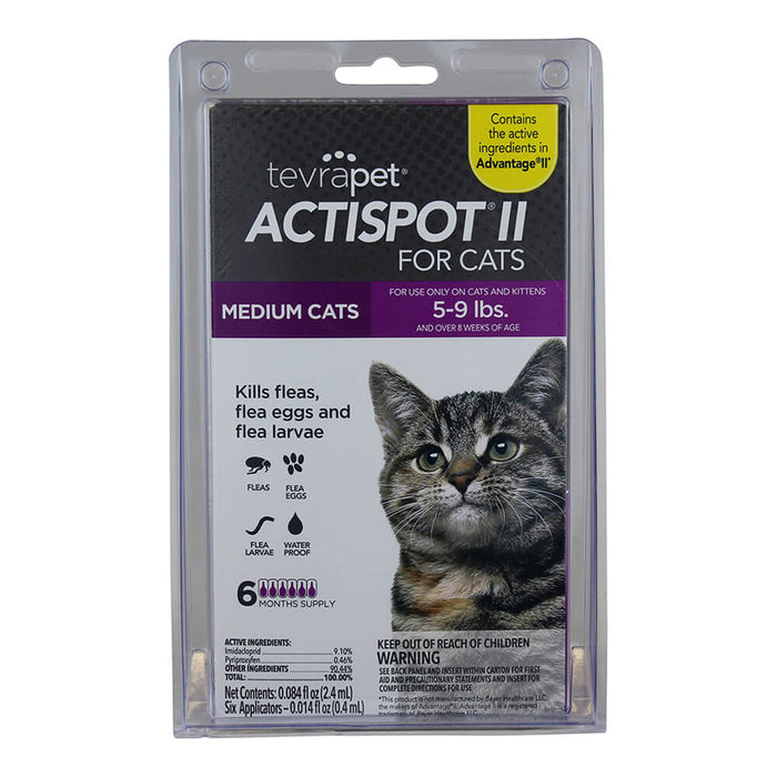 TevraPet Actispot II for Cats, 6 Month Supply - 004TVB-00070 - 5 - 9 lbs - 1