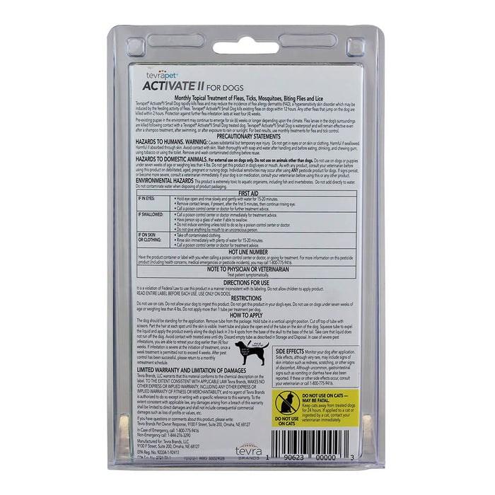 TevraPet Activate II for Dogs, 4 Month Supply - 004TVB-00000 - 4 - 10 lbs - 6