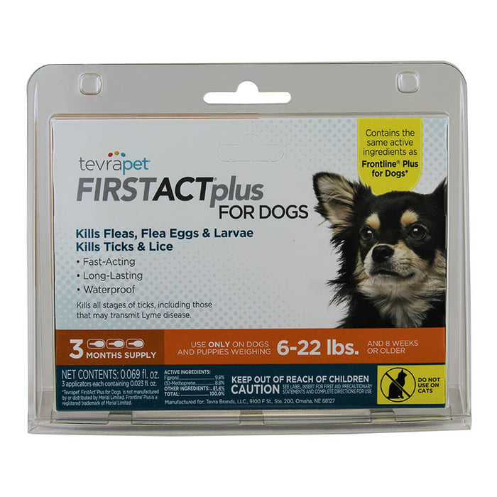 TevraPet FirstAct Plus for Dogs, 3 Month Supply - 004TVB-00012 - 6 - 22 lbs - 1
