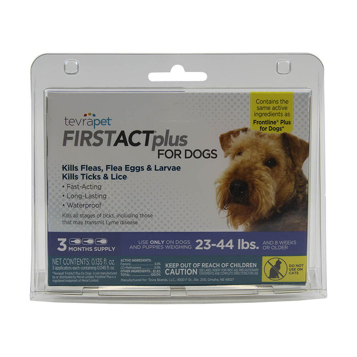 TevraPet FirstAct Plus for Dogs, 3 Month Supply - 004TVB-00013 - 23 - 44 lbs - 3