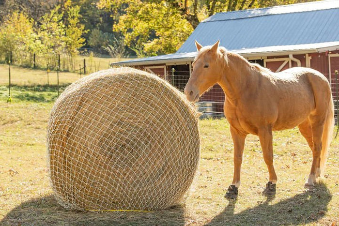 Texas HayNet Heavy Gauge Round Bale Hay Net, 2.25" Holes - THAE - Cube - 13lbs - 5