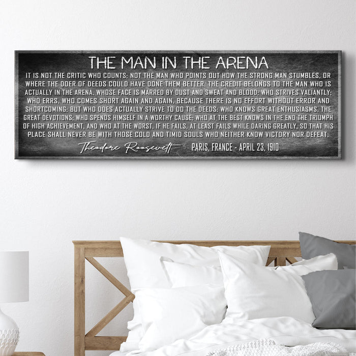 The Man In The Arena Sign VII Tailored Canvases