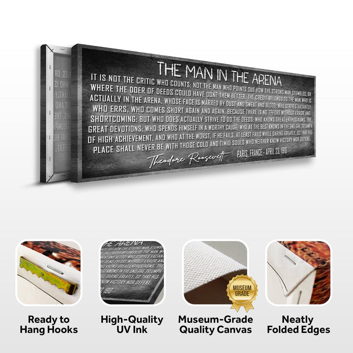 The Man In The Arena Sign VII Tailored Canvases