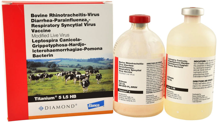 Titanium 5 L5 HB Cattle Vaccine - A2G3 - 10 Dose - 4