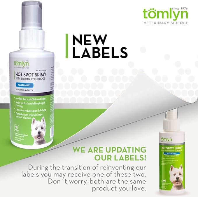 Hot Spot Spray (Allercaine) for Dogs with Bittran - T611 - 4 oz - 2