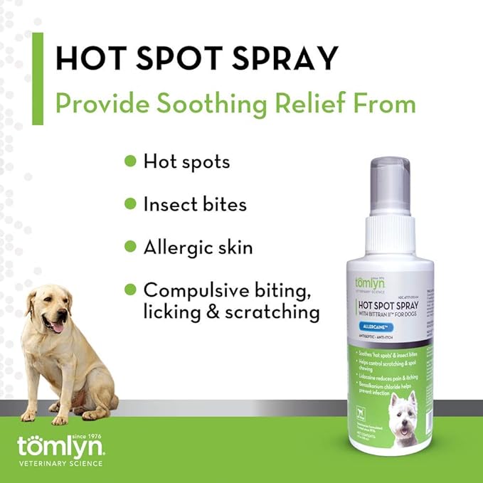 Hot Spot Spray (Allercaine) for Dogs with Bittran - T611 - 4 oz - 3