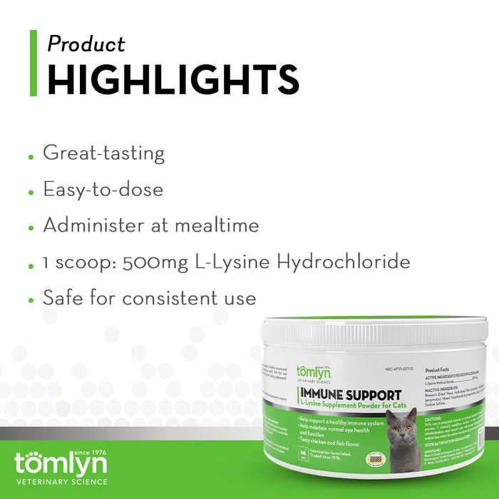 Tomlyn L-Lysine Powder Immune Support Supplement for Cats