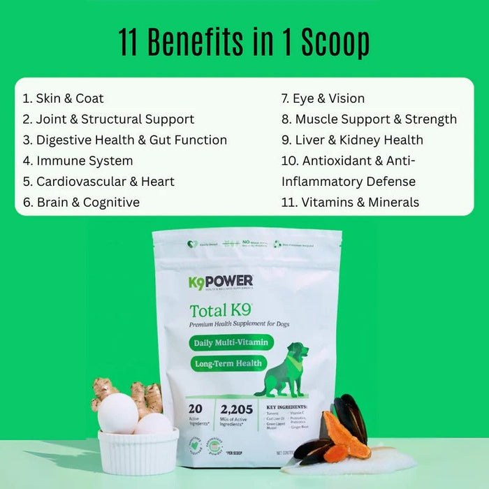 Total K9 Health Supplement for Dogs of All Ages - OGAK - 1 lb - 3