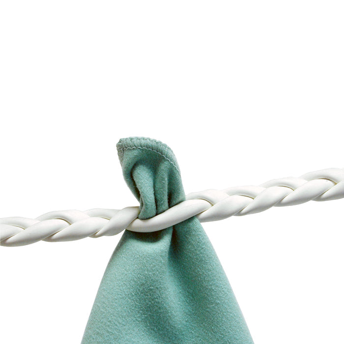 Travel Clothesline - holding a towel