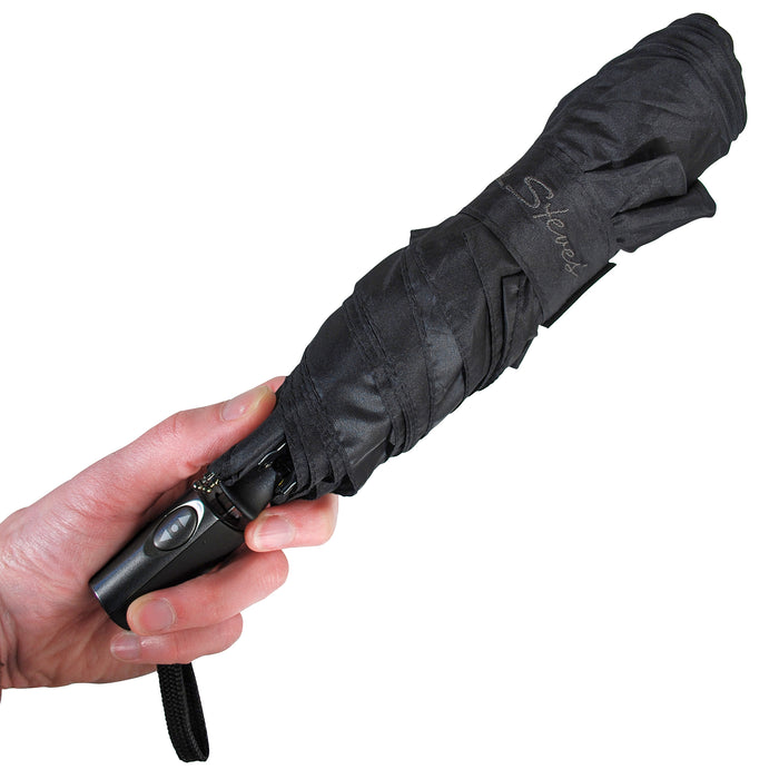 Travel Umbrella - Black, closed