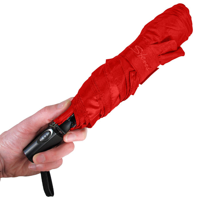 Travel Umbrella - Red, closed