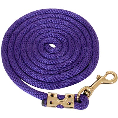 Triple E Mini Poly Horse Lead Rope with Bolt Snap, 7" - T3PG - Purple - 3