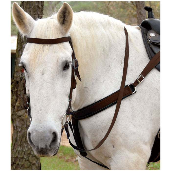 Triple E Nylon Draft Horse Bridle with Bit & Reins - T3NF - Black - 6
