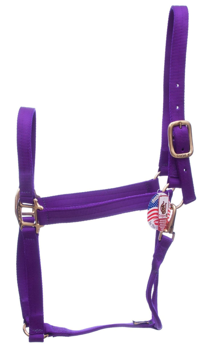 DUPLICATE - T3LA - Triple E Nylon Draft Horse Halter, Large (2000 - 2400 lb) - T3LJ-DUPE - Purple - 9
