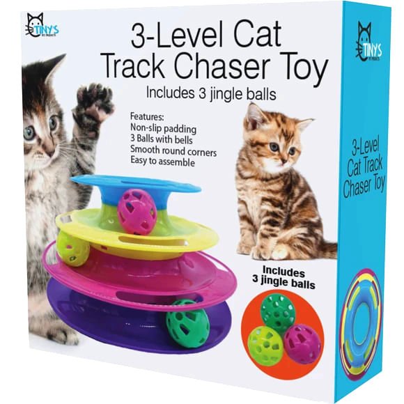 Triple Level Cat Toy Tower with Jingle Balls - KL2D - 2