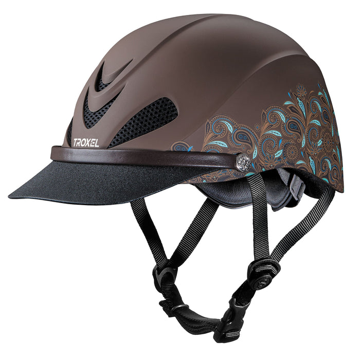Troxel Dakota Maximum Ventilation All - Trails Helmet - LU1B6 - Turquoise Paisley - XLarge (7 3/8 - 7 3/4) - 1