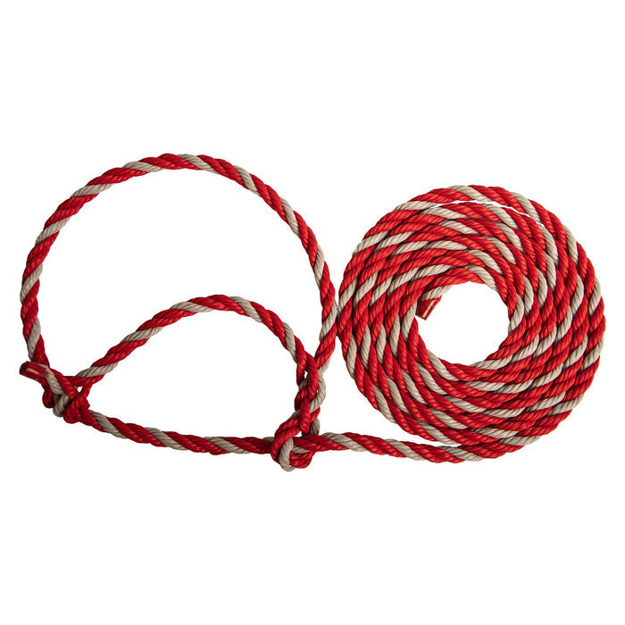 Troyer's Fully Adjustable Poly Heifer and Cow Halter - TYTC - Red/Red/Gray - 1