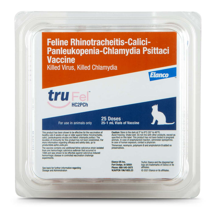TruFel HC2PCh Cat Vaccine (formerly Fel - O - Vax IV + CaliciVax), 25 Single Doses - G5WQ - 25 Dose - 1