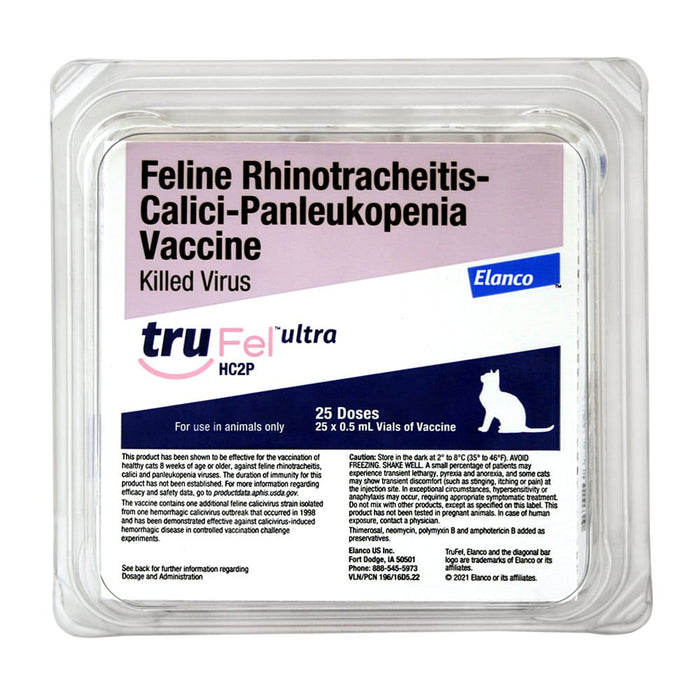 TruFel Ultra HC2P Cat Vaccine, 25 x 0.5 mL Vials - G5VP - 1