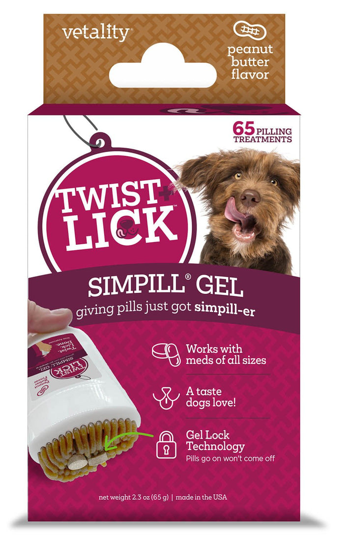 Twist & Lick SimPill, Peanut Butter Flavor for Dogs - TVB2Q - Peanut Butter - 1