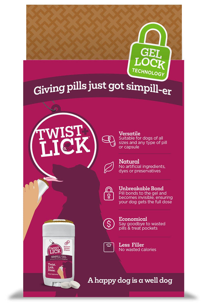 Twist & Lick SimPill, Peanut Butter Flavor for Dogs - TVB2Q - Peanut Butter - 2