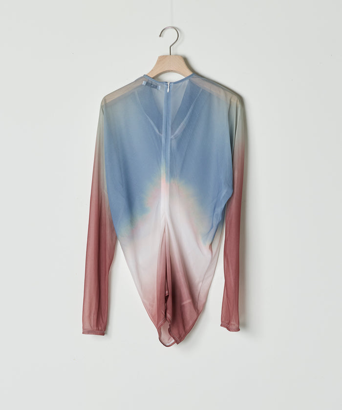 Twist-Waist Print Tops BRICK MULCH