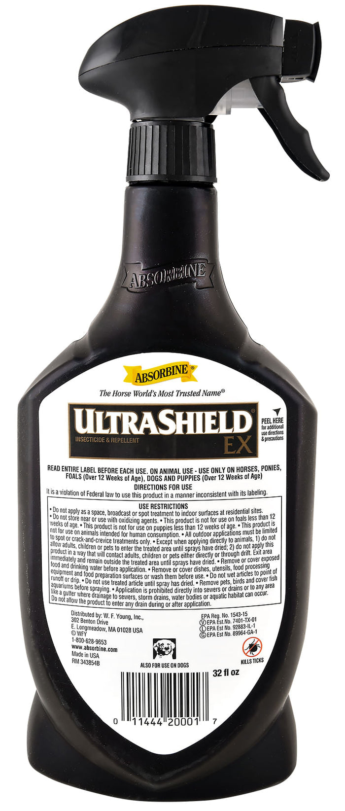 UltraShield EX Insecticide & Repellent - Y1UC - Spray - 32 oz - 6