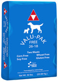 Valu - Pak Free 26 - 18 Performance Gluten Free Dry Dog Food (Blue Bag) for Active Dogs, 50 lb - NWB2 - 1