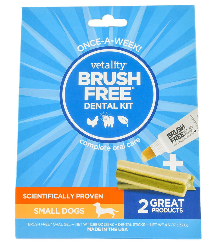 Vetality Brush Free Dental Kit for Dogs - TVB1C - 1