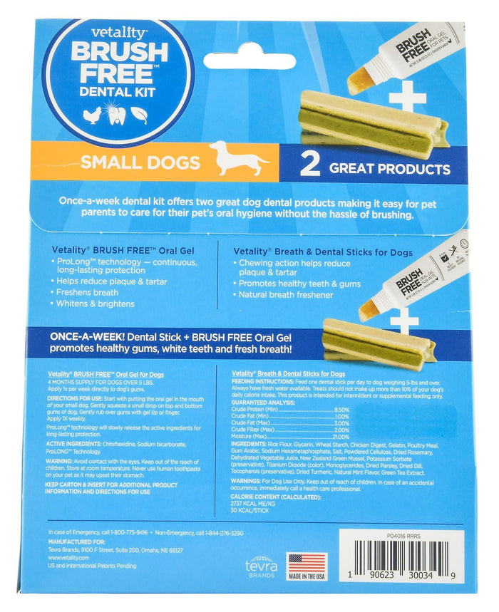 Vetality Brush Free Dental Kit for Dogs - TVB1C - 2