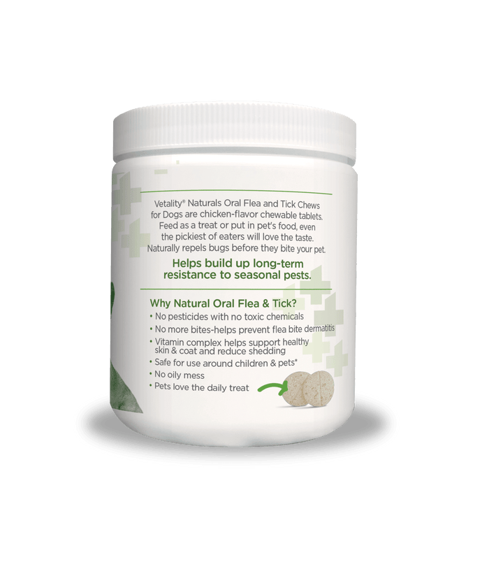 Vetality Naturals Oral Flea & Tick Chews for Dogs, 120 ct - TVB2H - Chicken - 3