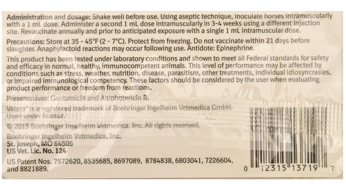 Vetera Gold XP, Single Dose Vaccine for Horses - A9BX - 1 Dose - 2