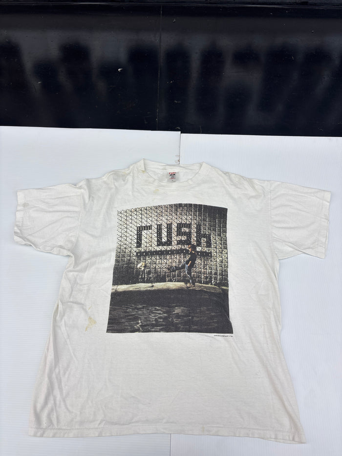 Vintage 1991 Rush Roll The Bones Tee White