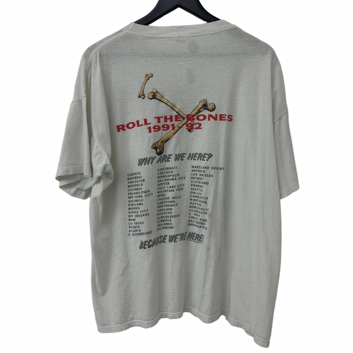 Vintage 1991 Rush Roll The Bones Tee White