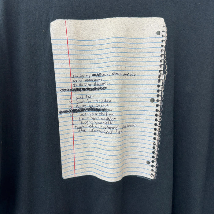 Vintage 2003 Kurt Cobain Notebook Tee