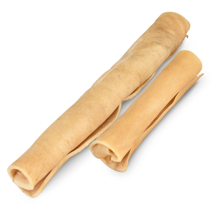 Water Buffalo Cheek Roll Natural Dog Chew - QTDAT - 12 in - 5