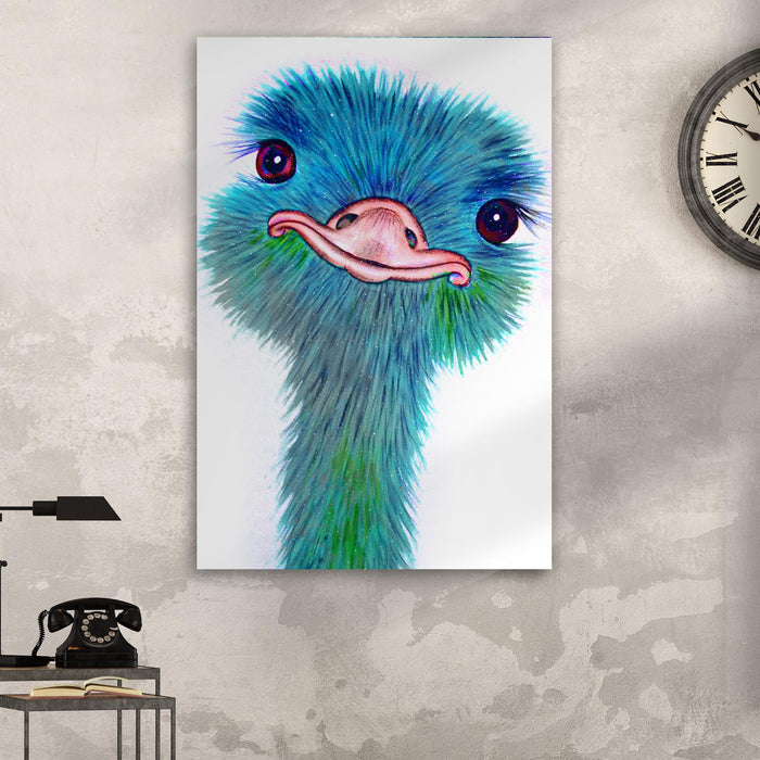 Watercolor Ostrich Canvas Wall Art Tailored Canvases