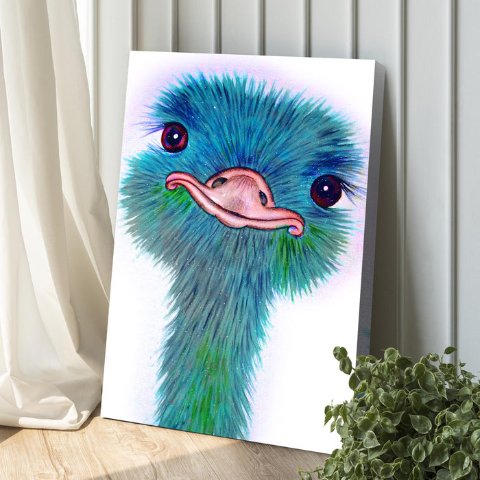 Watercolor Ostrich Canvas Wall Art Tailored Canvases