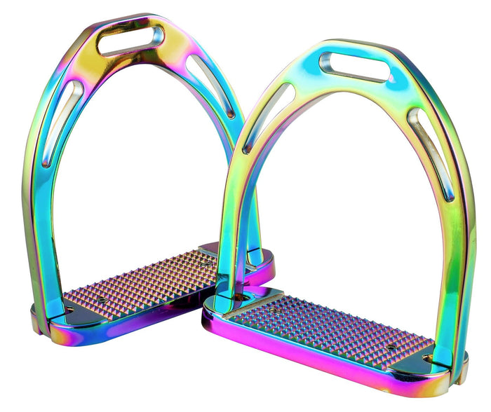 Weatherbeeta Korsteel Aluminum Stirrups, Pair - KO1CZ - Rainbow - 4