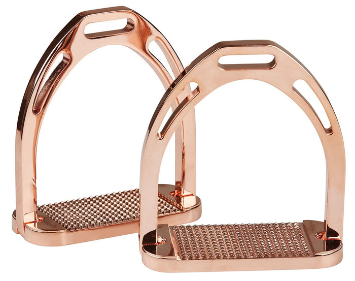 Weatherbeeta Korsteel Aluminum Stirrups, Pair - KO1D1 - Rose Gold - 3