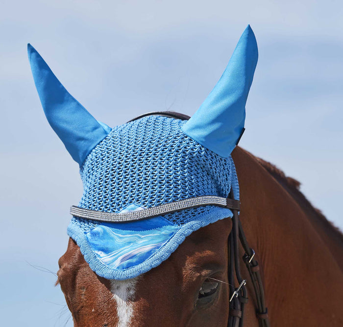 WeatherBeeta Prime Marble Ear Bonnet - KO1JU - Blue Swirl - 1