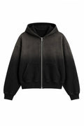 Weathered Zip Up Ash Black