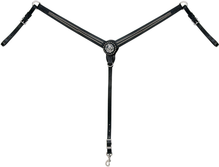 Weaver Back in Black Tack Collection - W216 - Back in Black Breast Collar - 2