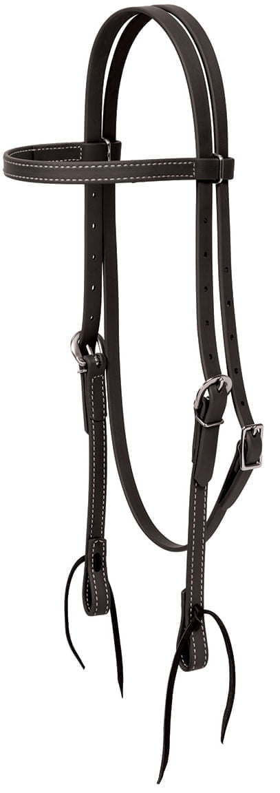 Weaver Brahma Webb Trail Gear Browband Headstall, Regular - WLCG5 - Black - 1