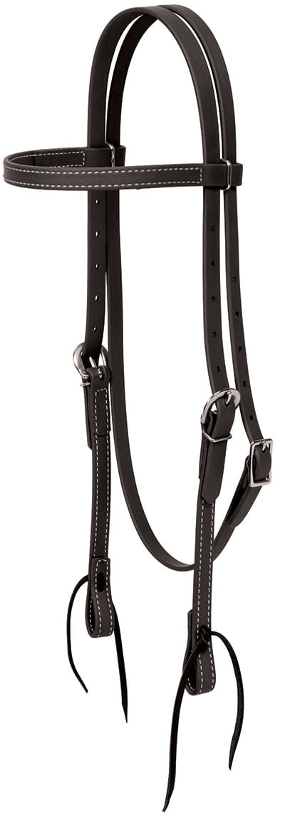 Weaver Brahma Webb Trail Gear Browband Headstall, Regular - WLCG5 - Black - 2