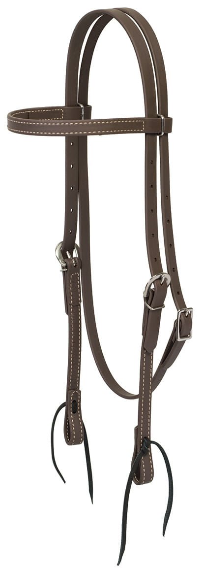Weaver Brahma Webb Trail Gear Browband Headstall, Regular - WLCG6 - Brown - 4