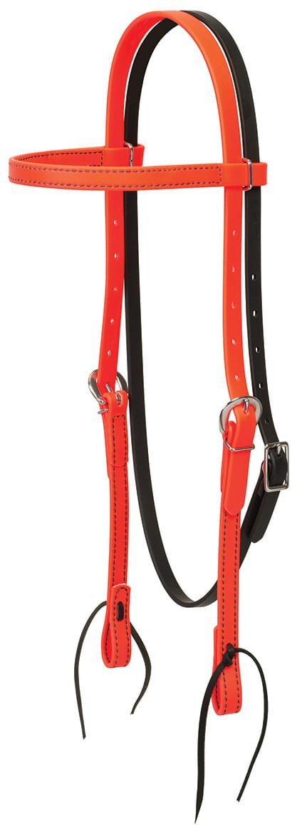 Weaver Brahma Webb Trail Gear Browband Headstall, Regular - WLCG6 - Brown - 5