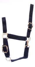 Weaver Draft Horse Nylon Halter, Regular (1400 - 1700 lb) – Adjustable Chin & Throat Snap - W25B - Black - 1